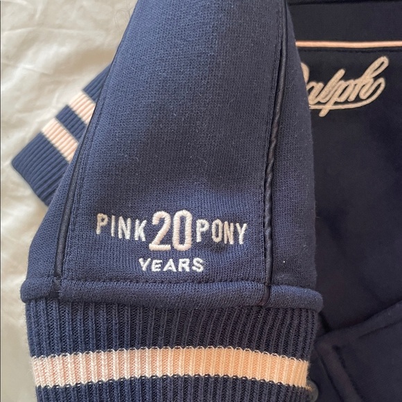 NEW Ralph Lauren Pink Pony Fleece Baseball Jacket - Picture 10 of 13